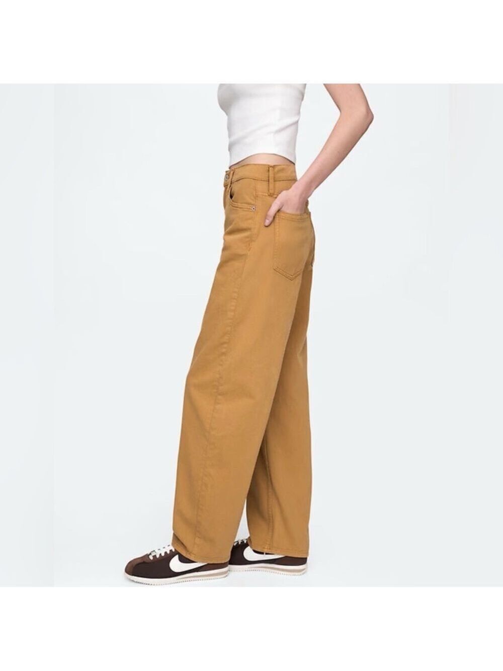 Gap High Rise Baggy Barrel Jeans NWT 29 8 Short BoHo Skater Spring Festival
